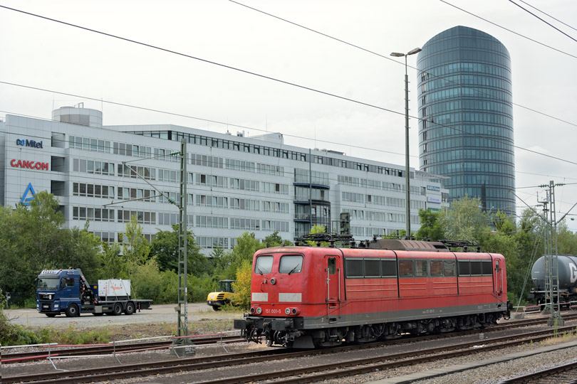 151 001 bei km 15,6 (Juli 2019)