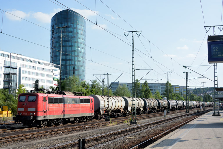 151 001 bei km 15,6 (Juli 2019)