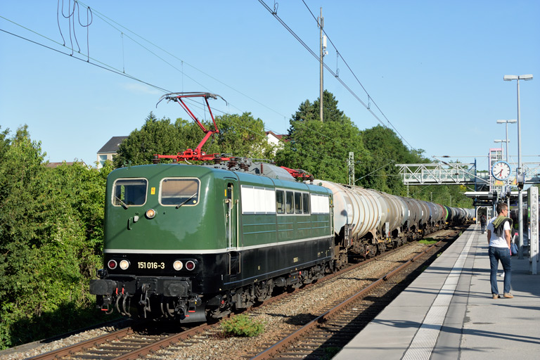 151 016 bei km 14,2 (Juli 2019)