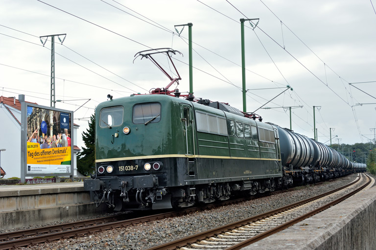 151 038 bei km 16,8 (September 2019)