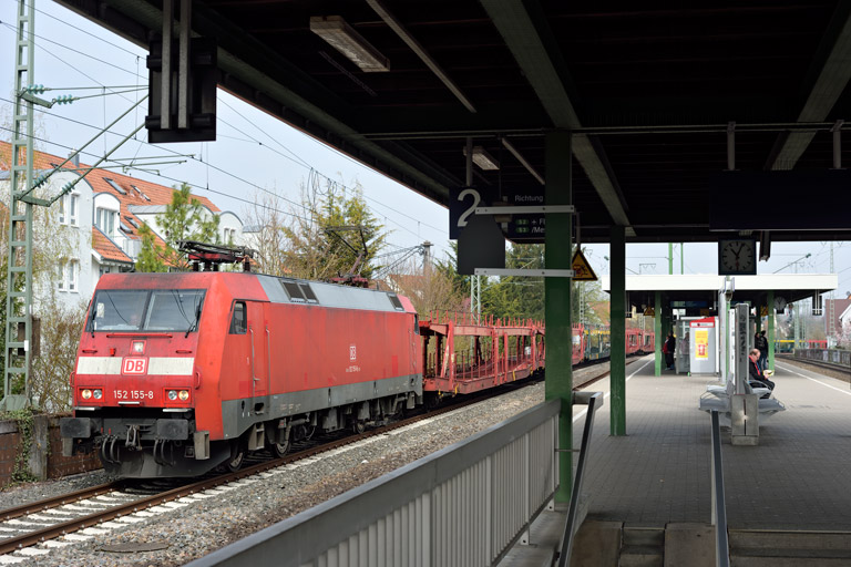 152 155 mit EZ 52089 bei km 16,8 (April 2019)