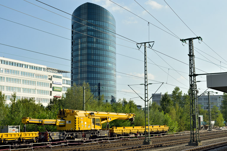 Schienenkranwagen bei km 15,6 (August 2019)