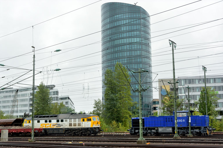 ESG 8 (G 1206) und SGL V300.18 bei km 15,8 (September 2019)
