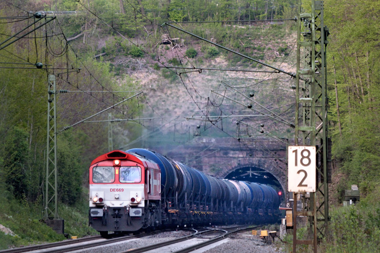 HGK DE 669 mit DGS 91231 bei km 18,2 (April 2019)