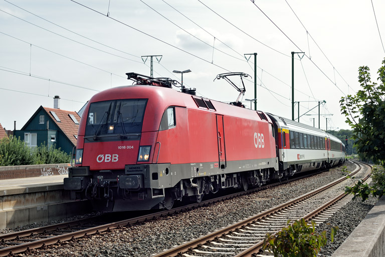 &Ouml;BB 1016 004 mit IC 280 bei km 16,8 (September 2019)