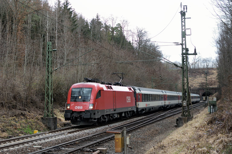 &Ouml;BB 1116 050 mit IC 189 bei km 18,0 (M&auml;rz 2019)