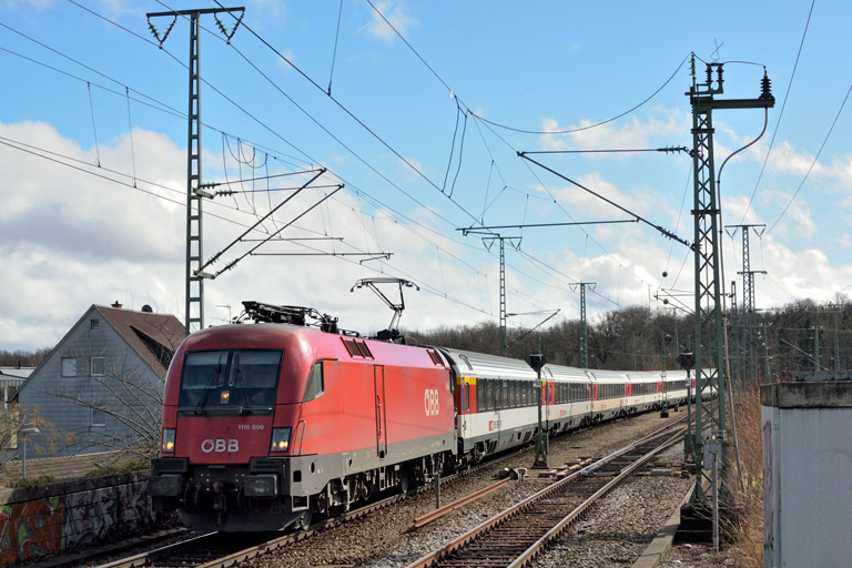 &Ouml;BB 1116 090 mit IC 280 bei km 16,8 (M&auml;rz 2019)
