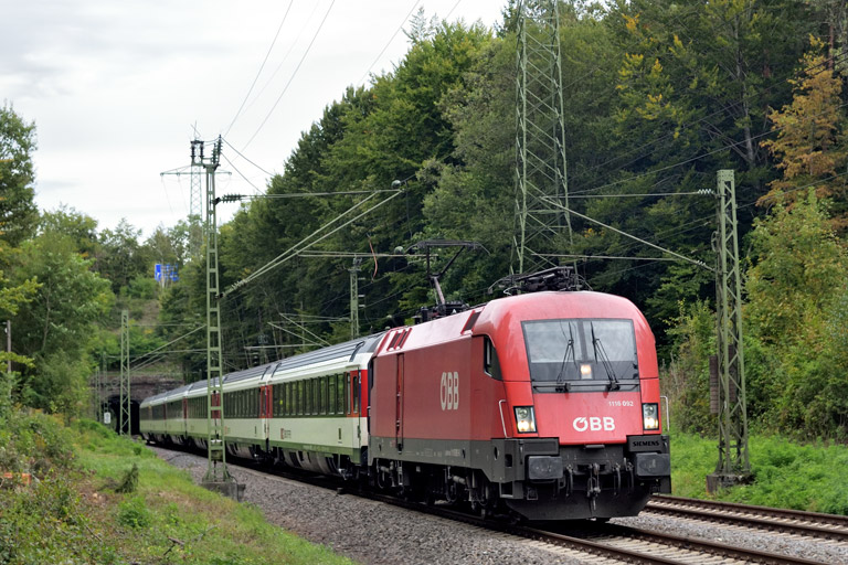 &Ouml;BB 1116 092 mit IC 281 bei km 18,2 (September 2019)