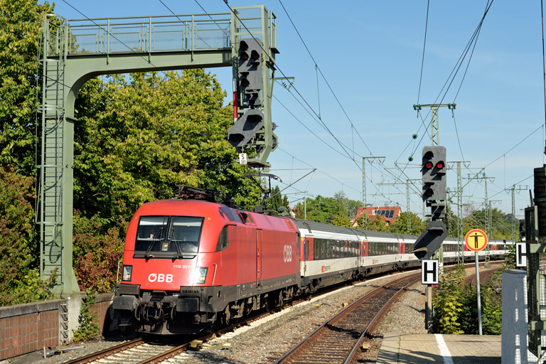 &Ouml;BB 1116 097 mit IC 185 bei km 16,6 (September 2019)