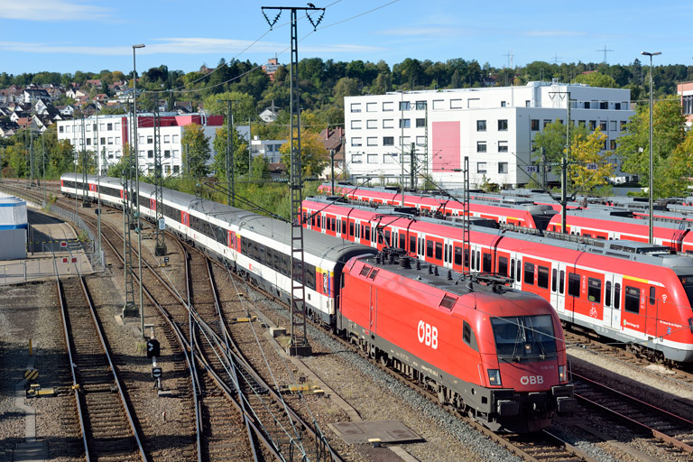 &Ouml;BB 1116 148 mit IC 282 bei km 16,0 (September 2019)