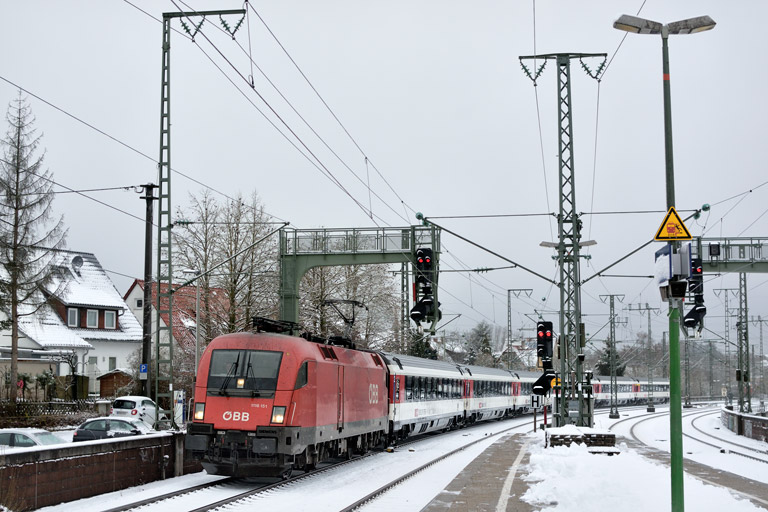 &Ouml;BB 1116 151 mit IC 187 bei km 16,6 (Januar 2019)