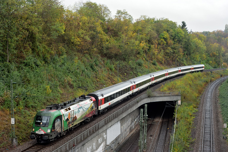 &Ouml;BB 1116 159 mit IC 183 bei km 13,8 (Oktober 2019)