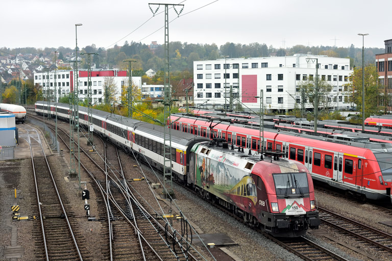 &Ouml;BB 1116 159 mit IC 280 bei km 16,0 (Oktober 2019)