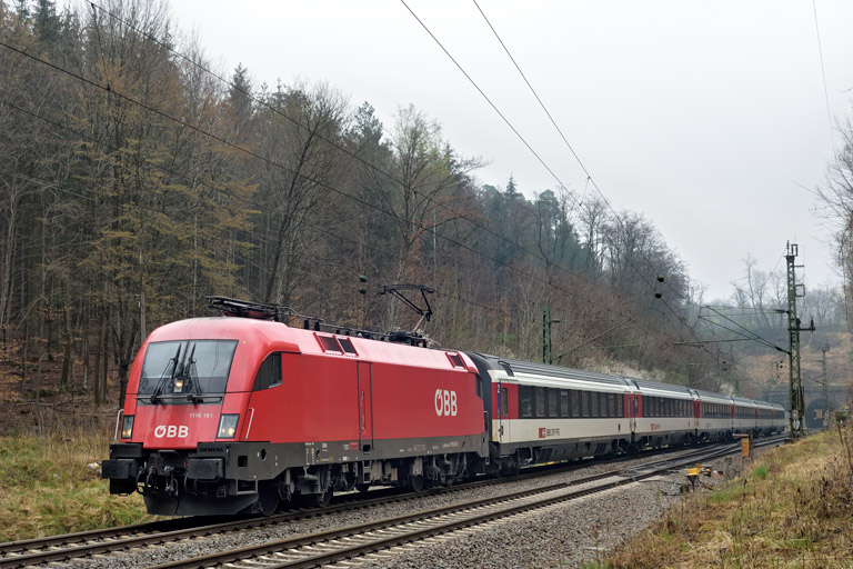 &Ouml;BB 1116 161 mit IC 187 bei km 18,2 (April 2019)