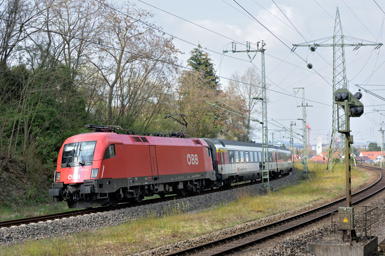 &Ouml;BB 1116 161 mit IC 281 bei km 17,4 (April 2019)