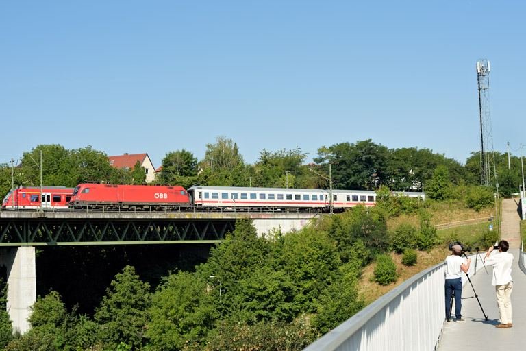 &Ouml;BB 1116 175 mit IC 2335 bei km 14,6 (August 2019)