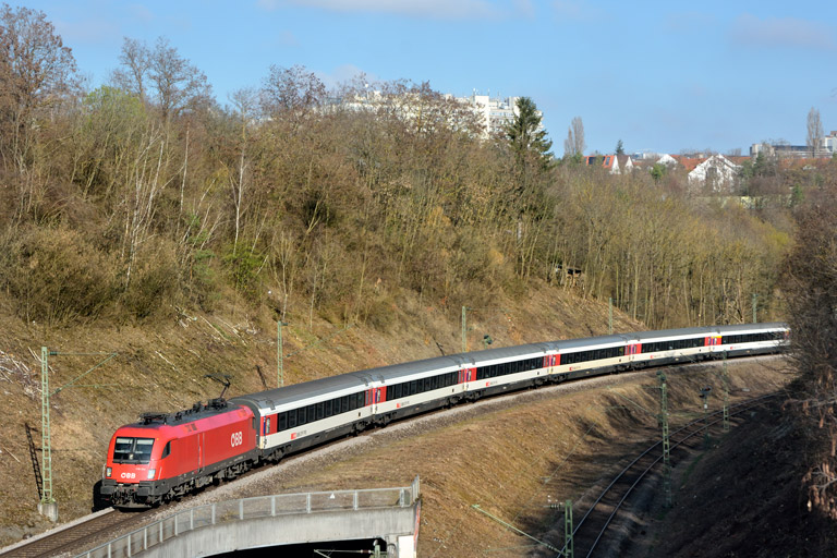 &Ouml;BB 1116 252 mit IC 183 bei km 13,6 (M&auml;rz 2019)