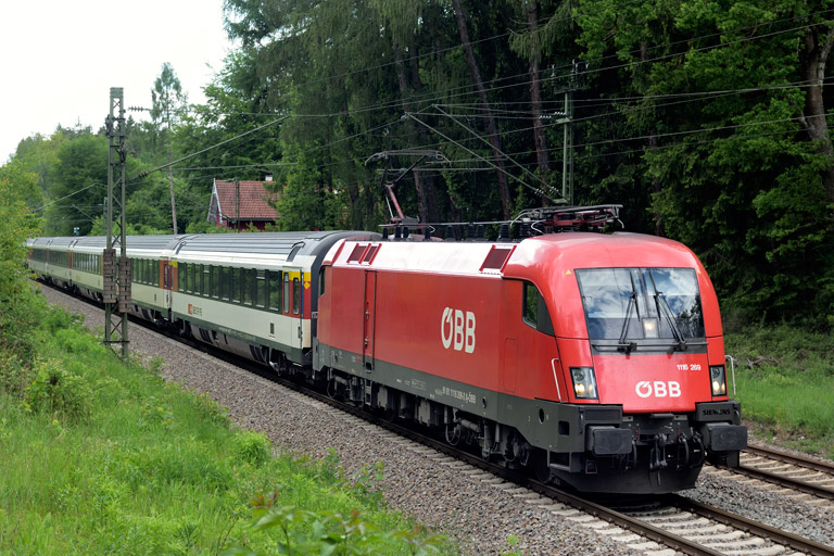 &Ouml;BB 1116 269 mit IC 188 bei km 18,2 (Mai 2019)