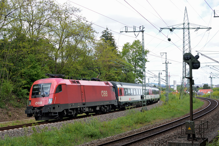 &Ouml;BB 1116 282 mit IC 187 bei km 17,4 (Mai 2019)