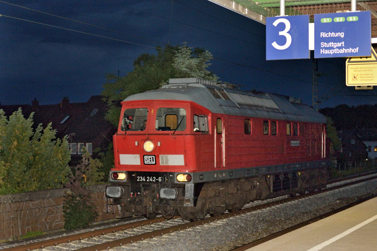 234 242 als Tfzf 88805 bei km 16,8 (Juni 2020)