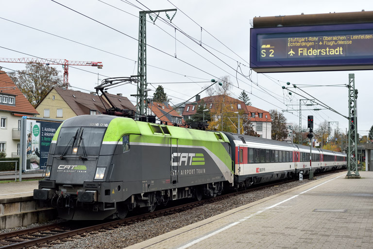 &Ouml;BB 1016 016 mit IC 189 bei km 15,6 (November 2020)