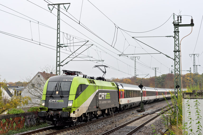 &Ouml;BB 1016 016 mit IC 280 bei km 16,8 (November 2020)