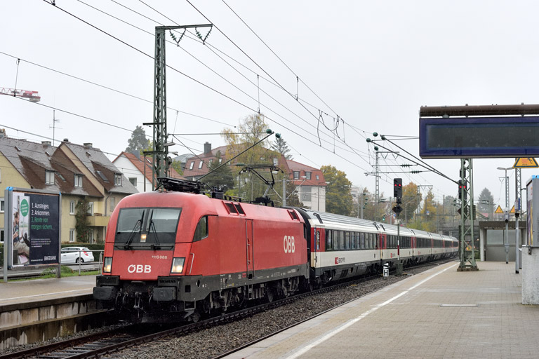 &Ouml;BB 1116 088 mit IC 187 bei km 15,6 (Oktober 2020)