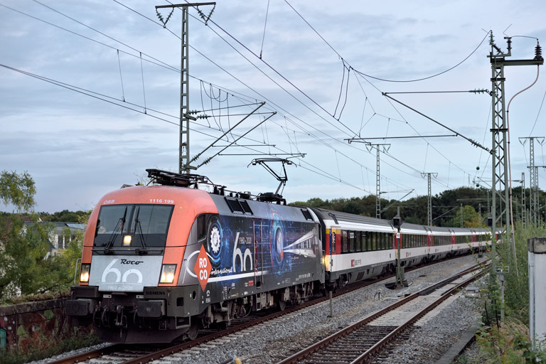&Ouml;BB 1116 199 mit IC 184 bei km 16,8 (September 2020)