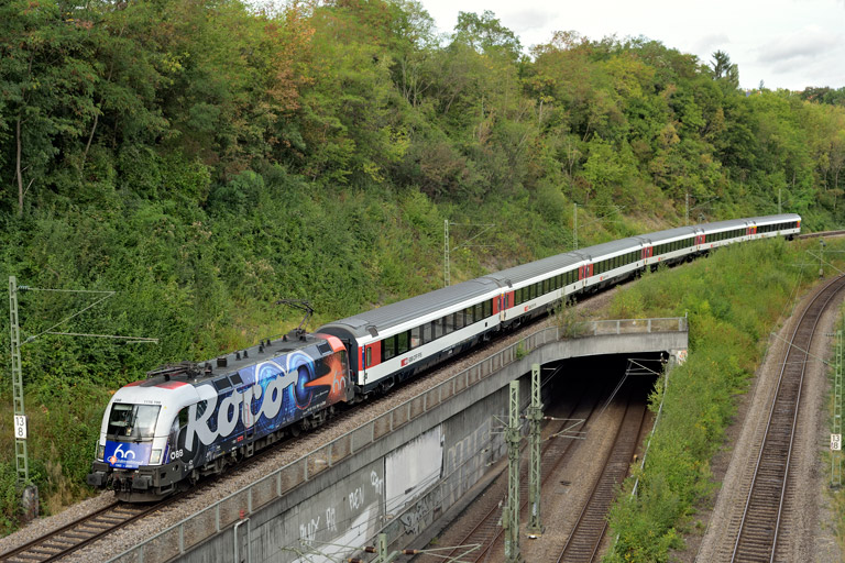 &Ouml;BB 1116 199 mit IC 185 bei km 13,8 (September 2020)