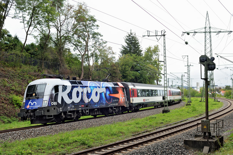 &Ouml;BB 1116 199 mit IC 189 bei km 17,4 (September 2020)