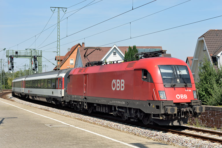&Ouml;BB 1116 266 mit IC 187 bei km 16,8 (August 2020)