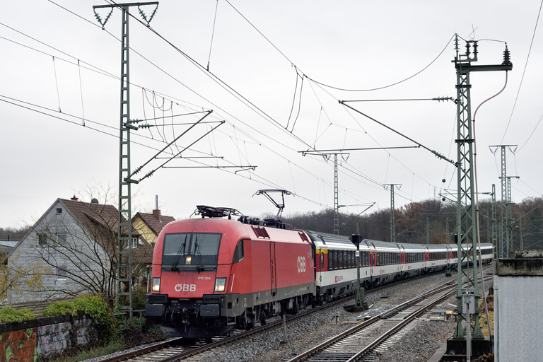 &Ouml;BB 1116 269 mit IC 280 bei km 16,8 (Dezember 2020)