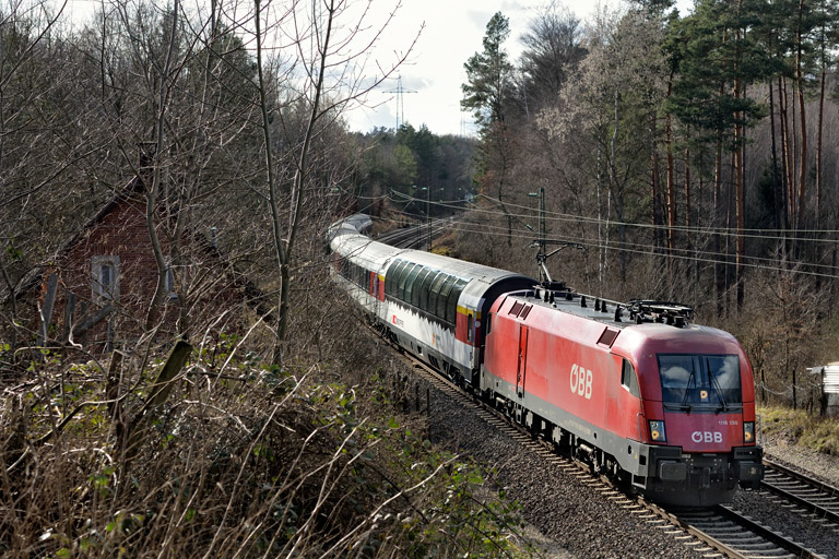 &Ouml;BB 1116 280 mit IC 188 bei km 19,2 (M&auml;rz 2020)