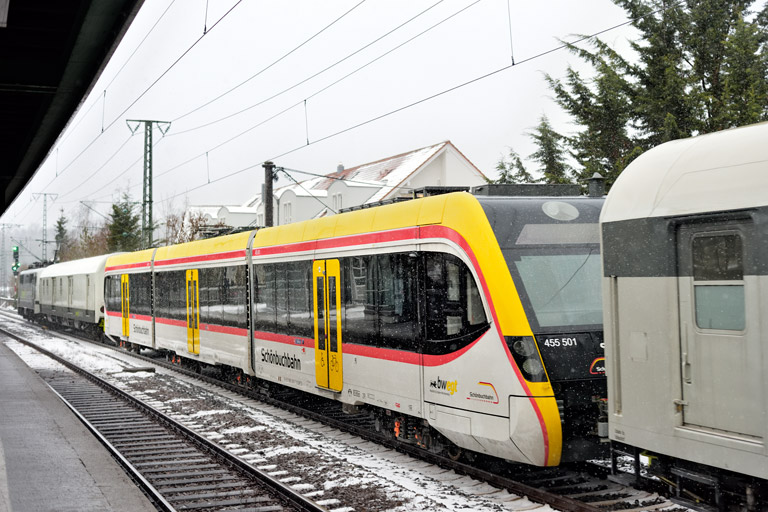 455 001 bei km 16,8 (Januar 2021)