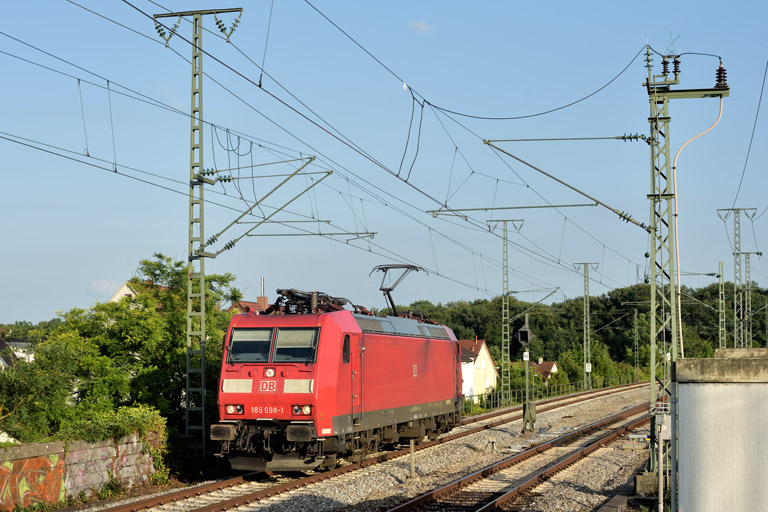 185 098 bei km 16,8 (Juli 2021)