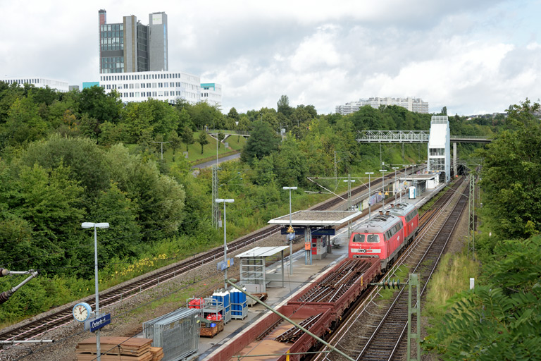 218 451 und 218 450 bei km 14,2 (August 2021)