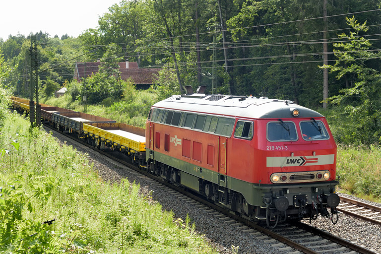 218 451 bei km 18,2 (August 2021)