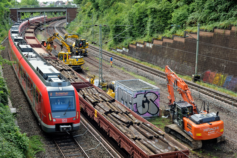 430 025 als S1 bei km 14,4 (August 2021)