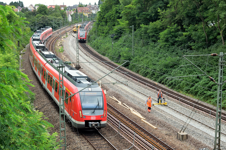 423 076 als S3 bei km 14,4 (August 2021)
