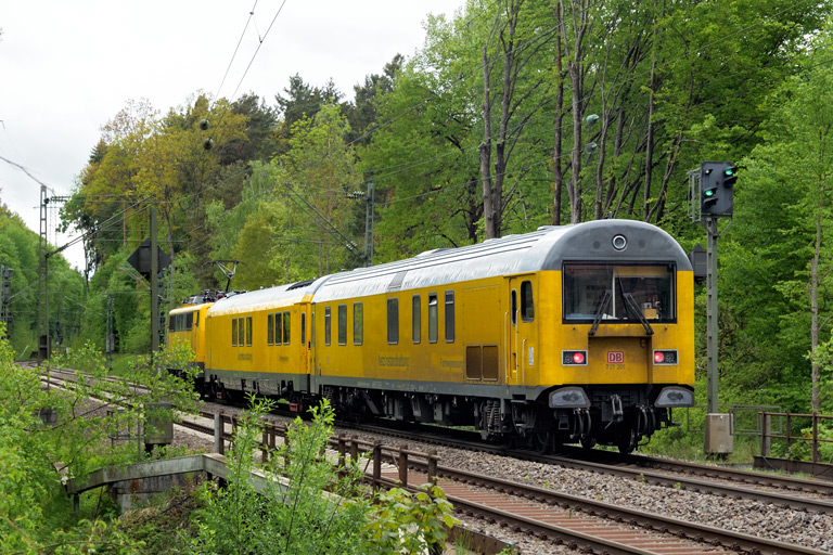 721 201 mit Mess NbZ 94312 bei km 18,4 (Mai 2021)