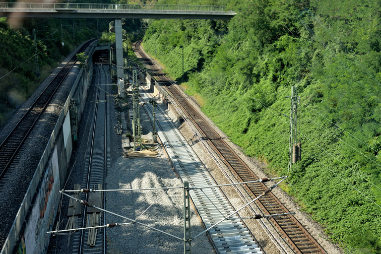 Gleiserneuerung bei km 14,0 (September 2021)