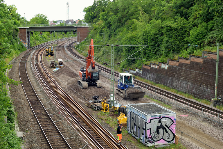 Gleiserneuerung bei km 14,4 (August 2021)