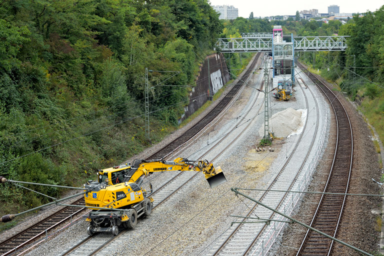 Gleiserneuerung bei km 14,2 (September 2021)