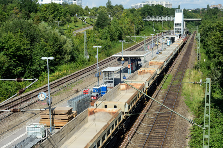 Gleiserneuerung bei km 14,2 (August 2021)