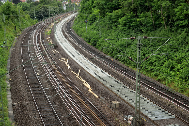 Gleiserneuerung bei km 14,6 (August 2021)