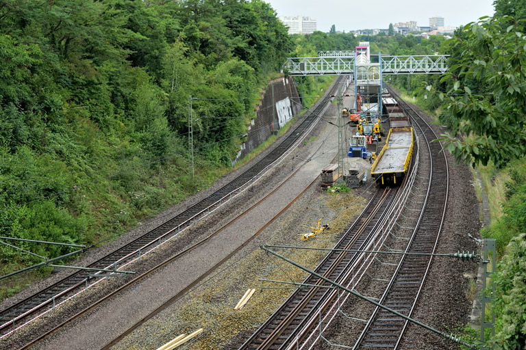 Gleiserneuerung bei km 14,4 (August 2021)