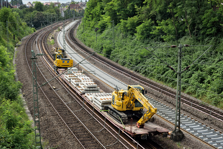 Gleiserneuerung bei km 14,4 (August 2021)