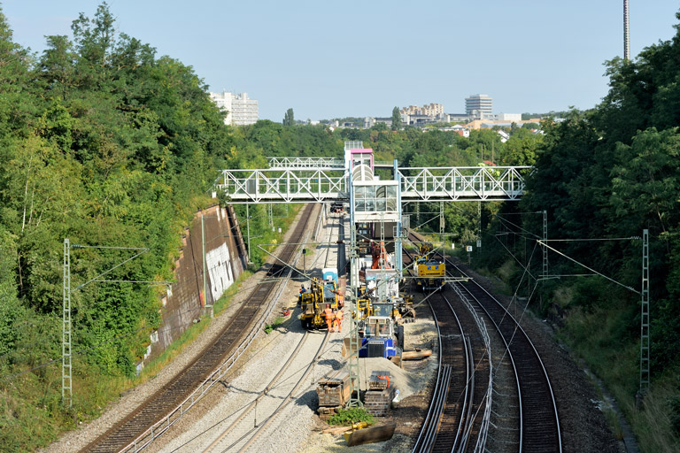 Gleiserneuerung bei km 14,4 (August 2021)