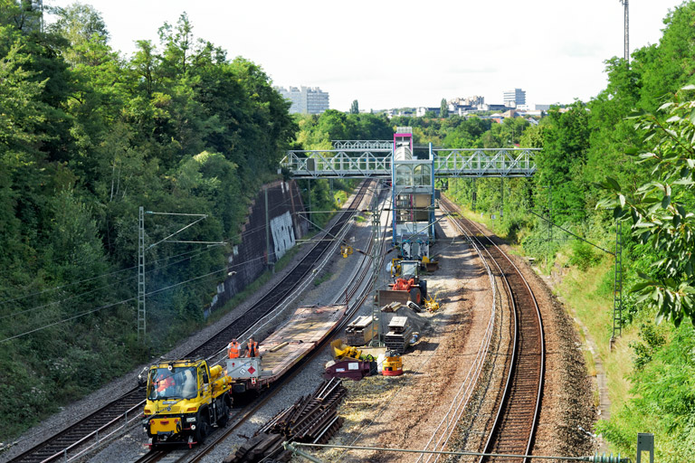 Gleiserneuerung bei km 14,2 (August 2021)