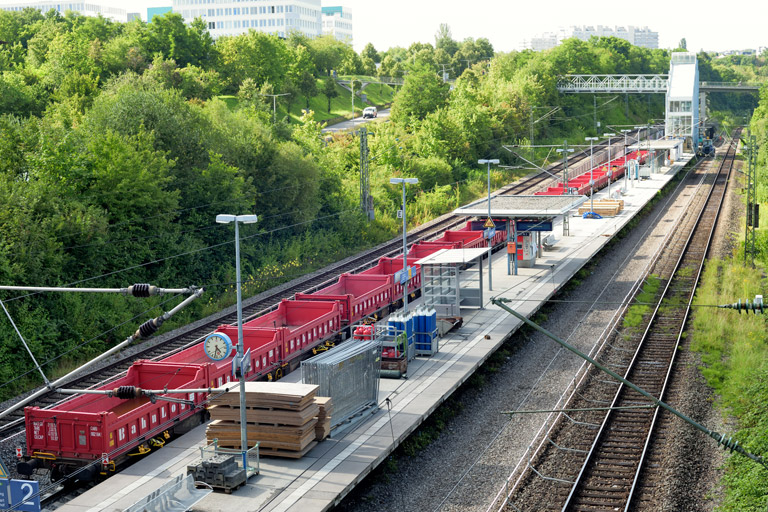 Gleiserneuerung bei km 14,0 (August 2021)